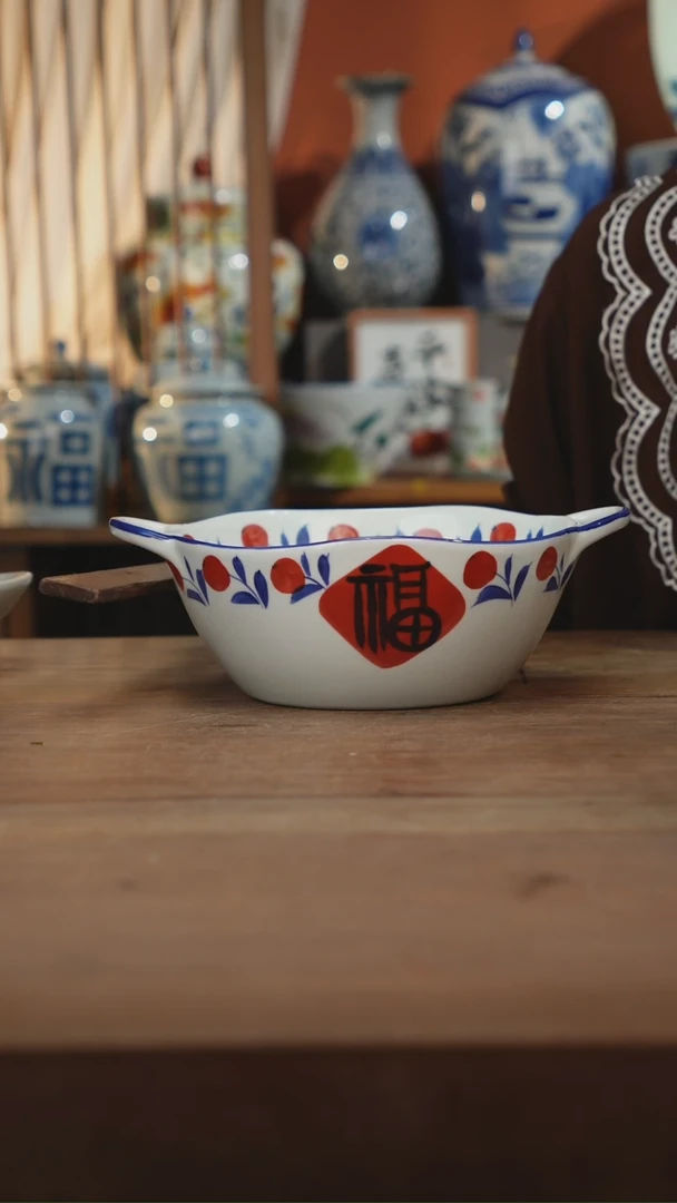 现代 景德镇设计师釉下手绘陶瓷餐具