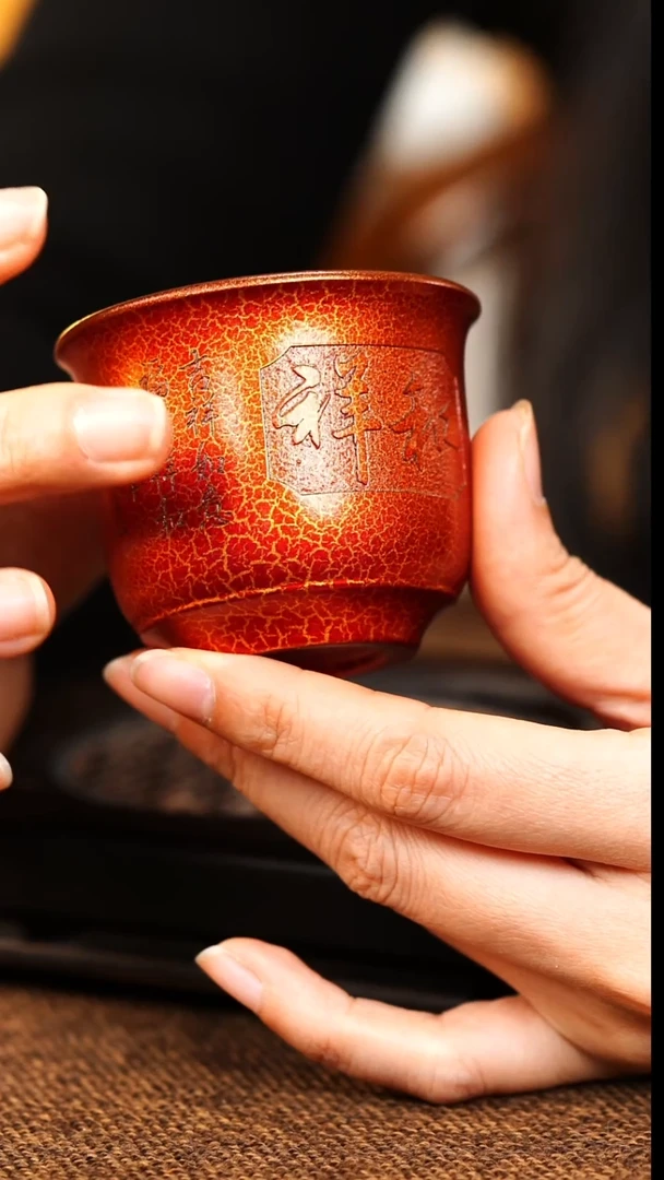 茶杯紫砂宜兴原矿紫砂