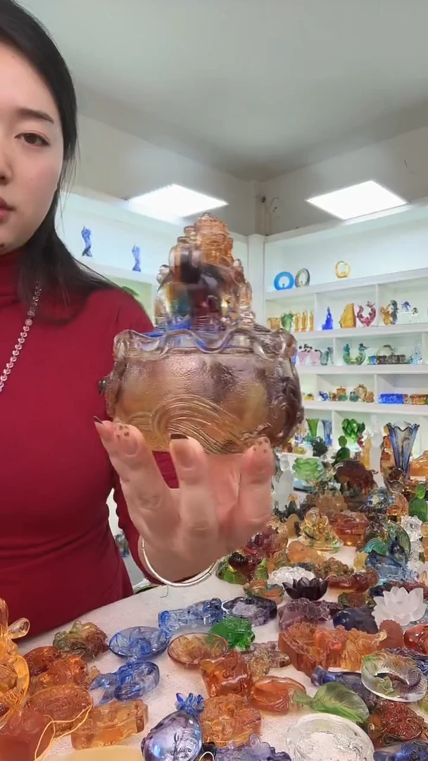 手工艺品琉璃貔貅聚宝盆