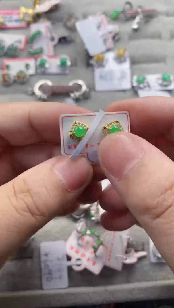 银S925镶嵌戒指翡翠999   7