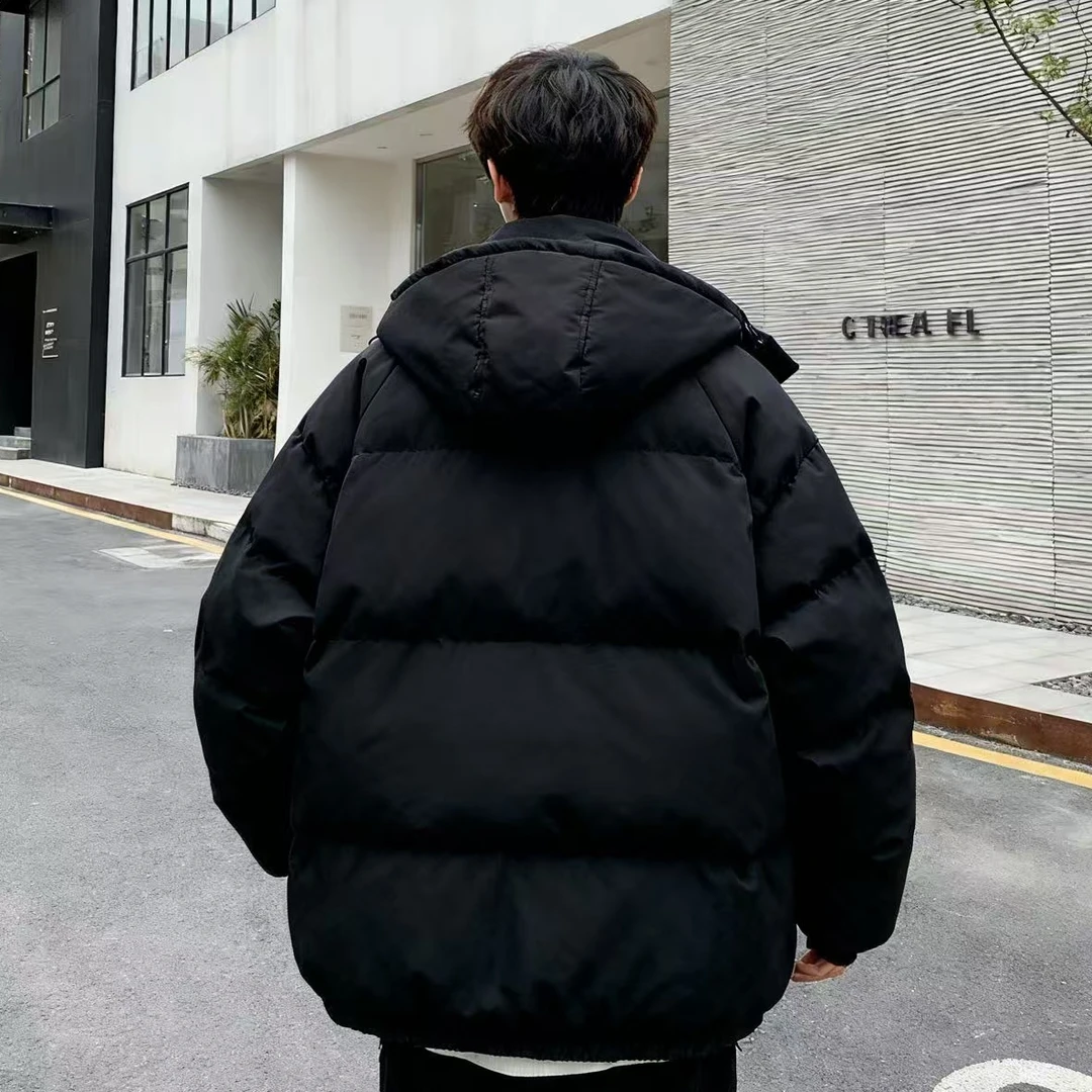 美版96北北家男女同款新款时尚立领拼接羽绒衣