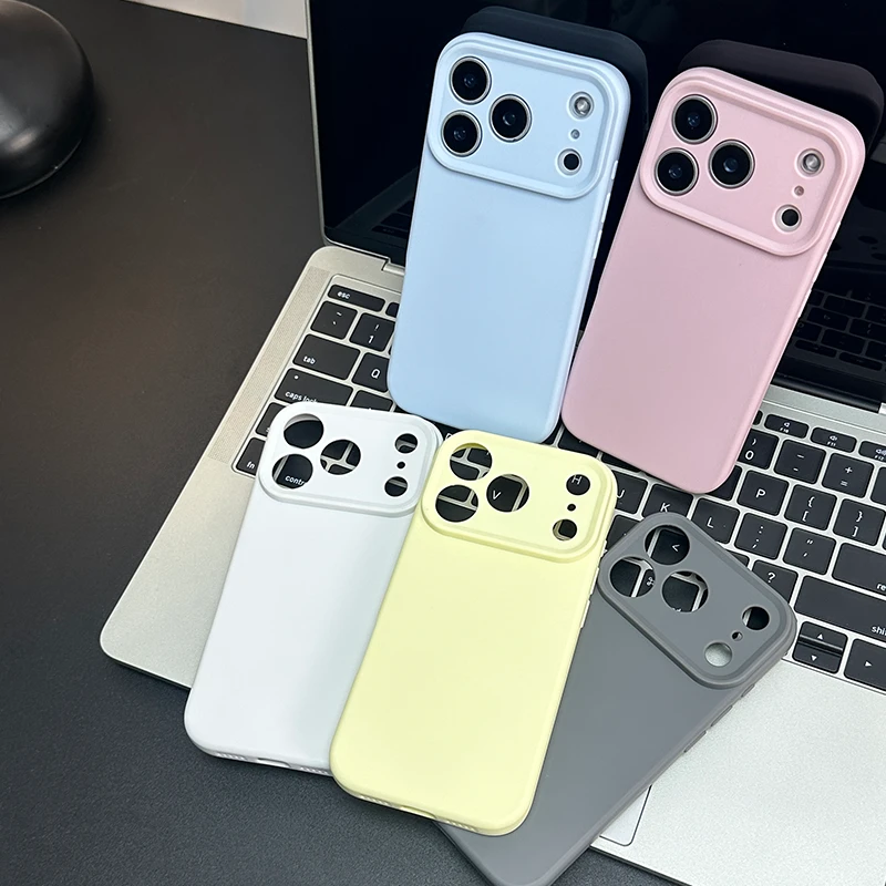 高级防摔简约纯色硅胶软壳苹果17AIR15/16手机壳iPhone14Promax13