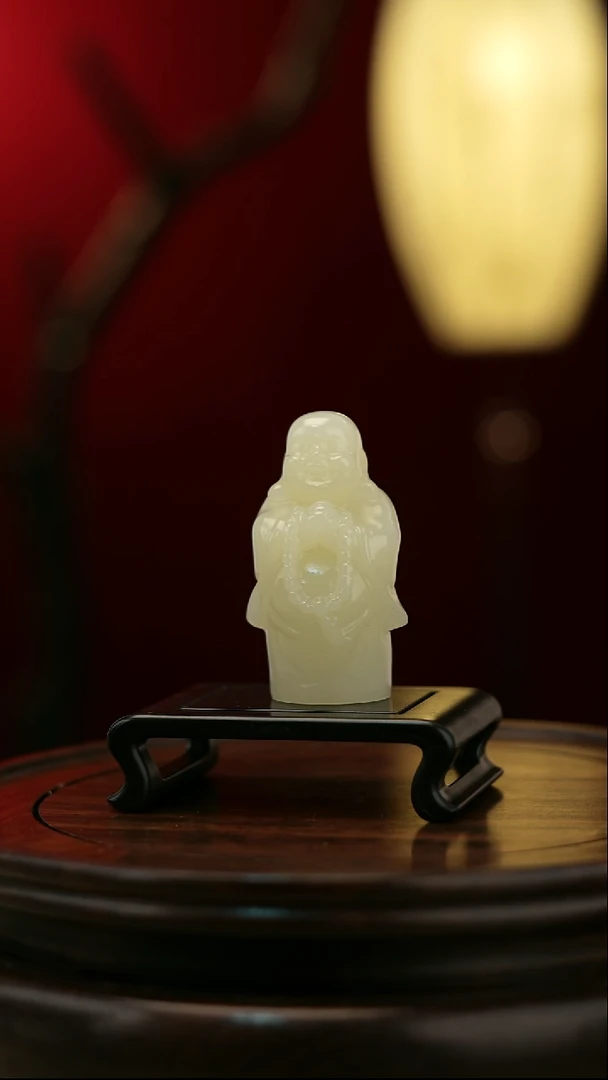玉【招财笑佛】天然玉石摆件