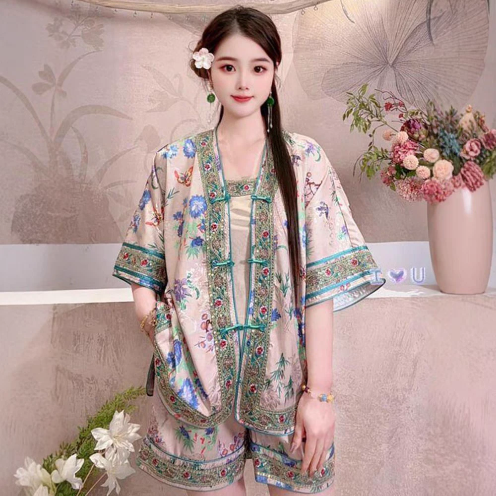 厚款女士中国风中式唐装夏季民族风宽松薄款上衣时尚