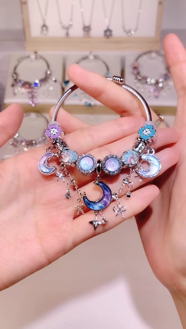 无铜合金蓝紫双拼设计款，库存1~