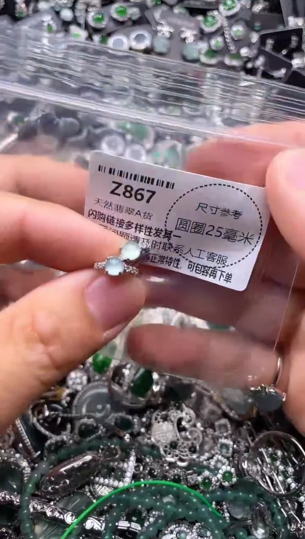 翡翠未镶嵌颈饰Z867耳扣
