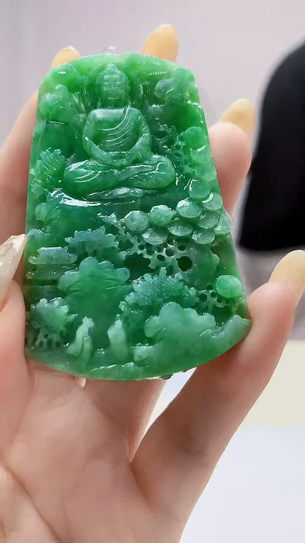 定制翡翠未镶嵌5145DD-毛货挂件123