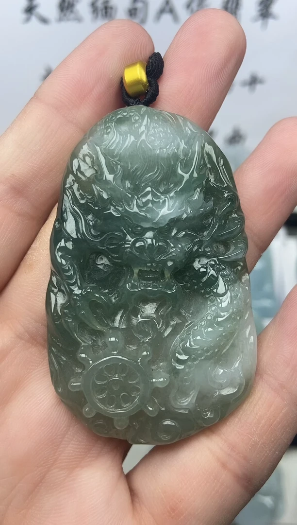 颈饰未镶嵌翡翠龙牌