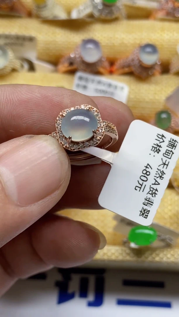 【闪购商品】翡翠戒指银S925镶嵌0000