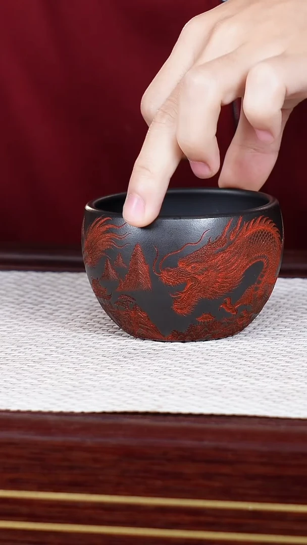茶杯紫砂宜兴原矿紫砂 手工紫砂