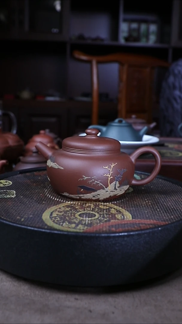 茶壶紫砂踏砂精品泥绘