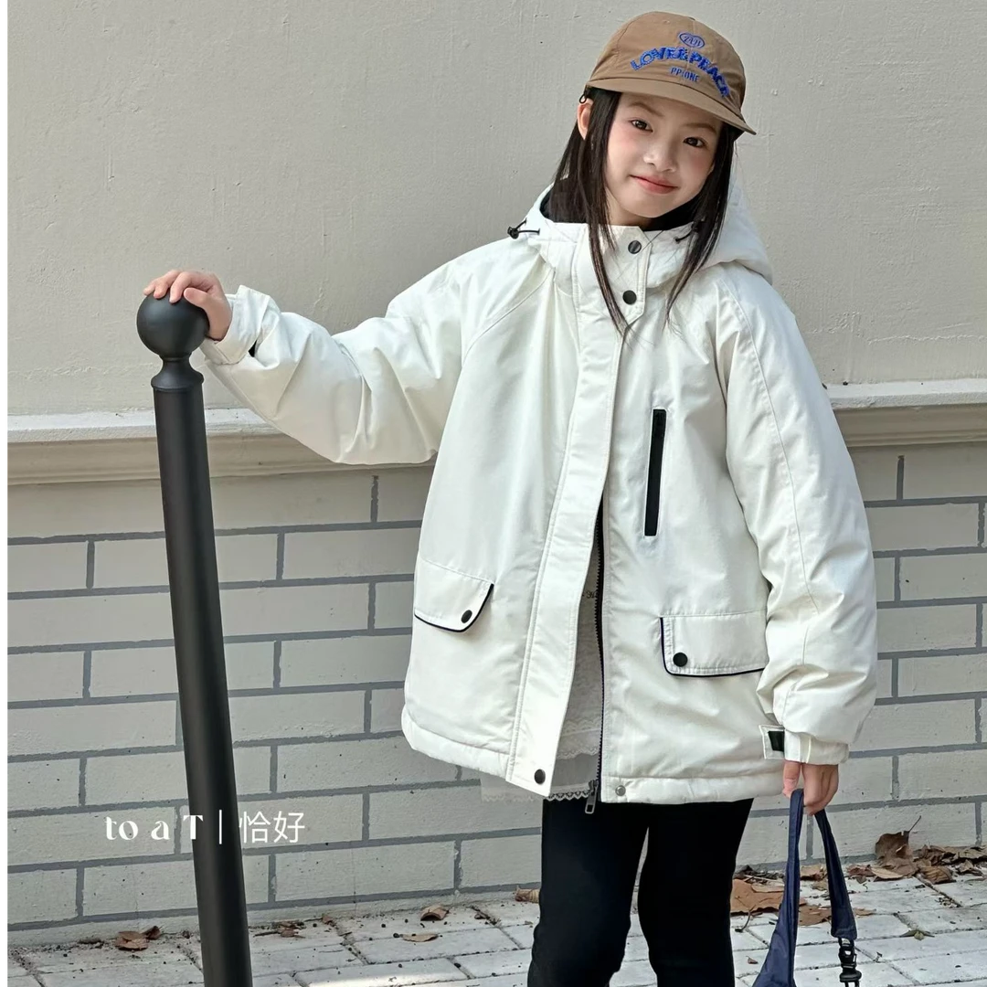 草莓香蕉【25年秋冬新款】1083 亲子百搭抗风保暖撞色棉服