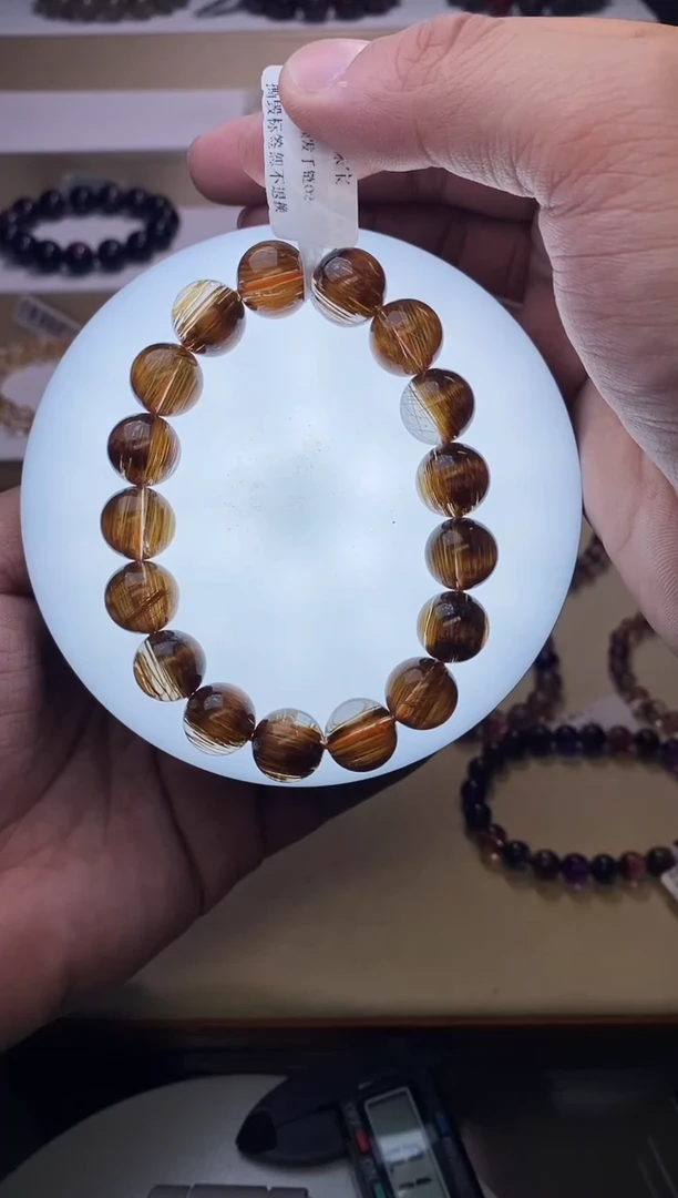 【闪购商品】发晶手链未镶嵌红铜发单圈12m+