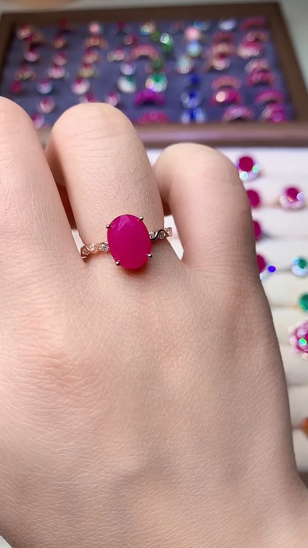 【闪购商品】红宝石戒指银S925镶嵌000