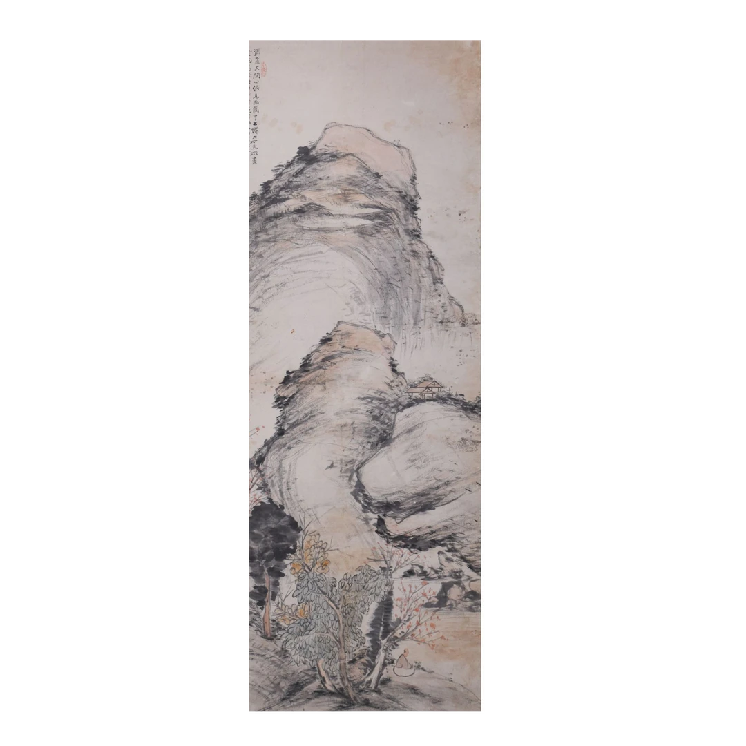 LOT.029 张老 《山水》 132*55cm 纸本设色立轴