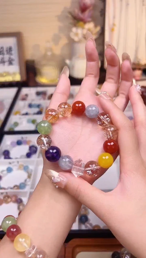 未镶嵌手串水晶青花瓷