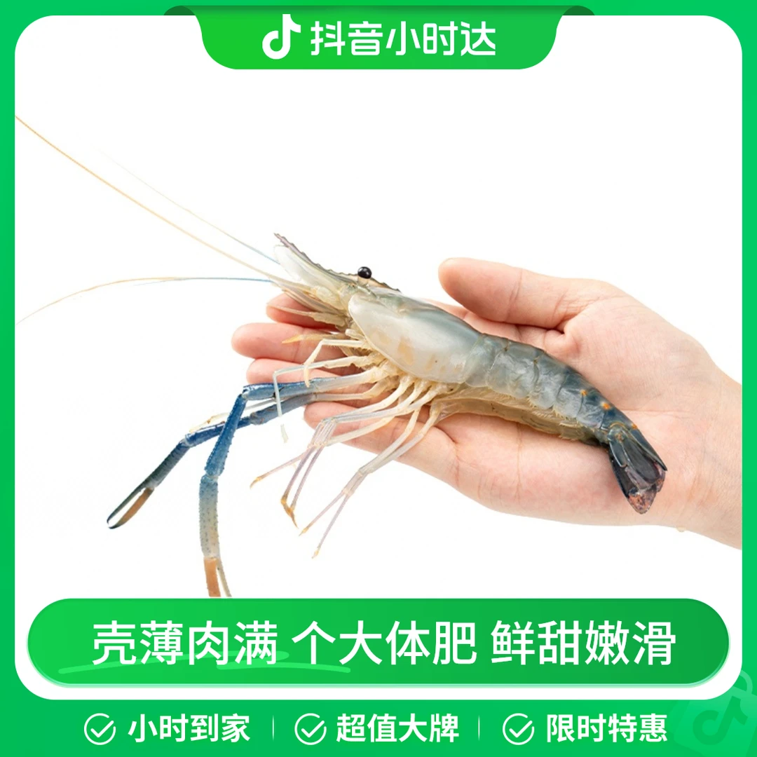 鲜活更大只罗氏沼虾（大头虾10-14只）350g