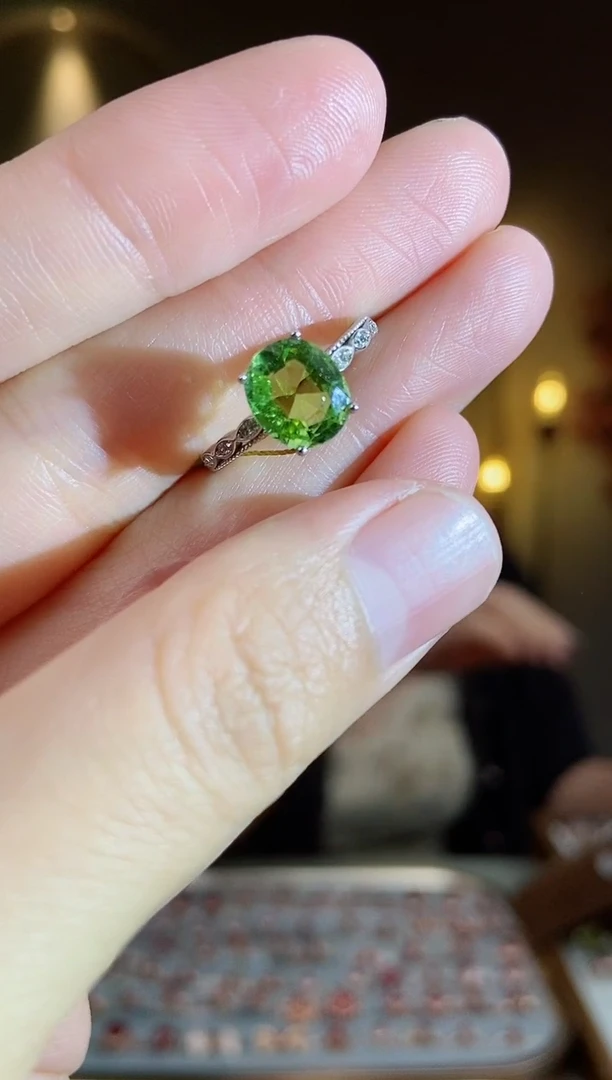 银S925镶嵌手饰碧玺手饰