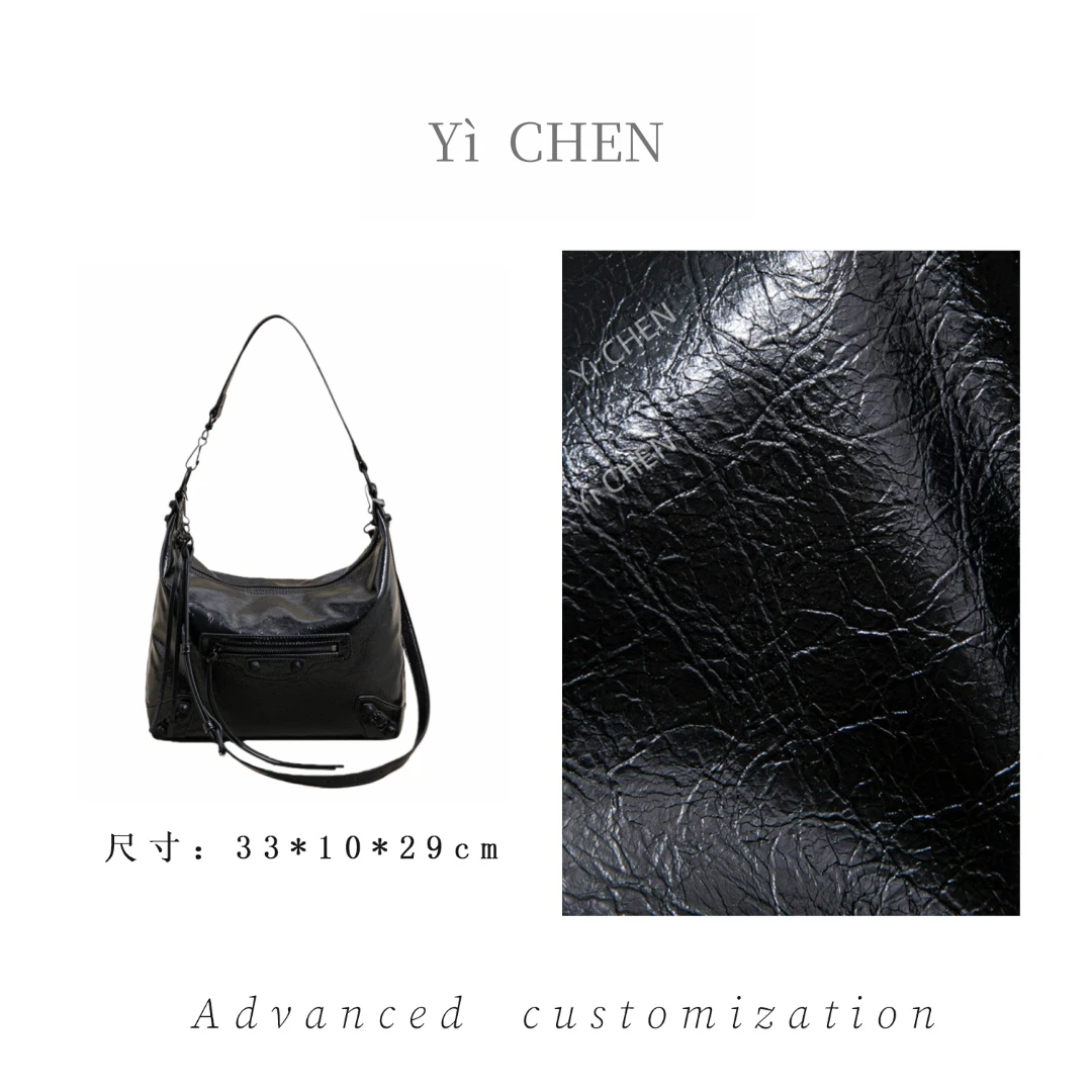 【Yì CHEN】SK-63202-黑色 简约时尚女士新款轻奢单肩斜跨包