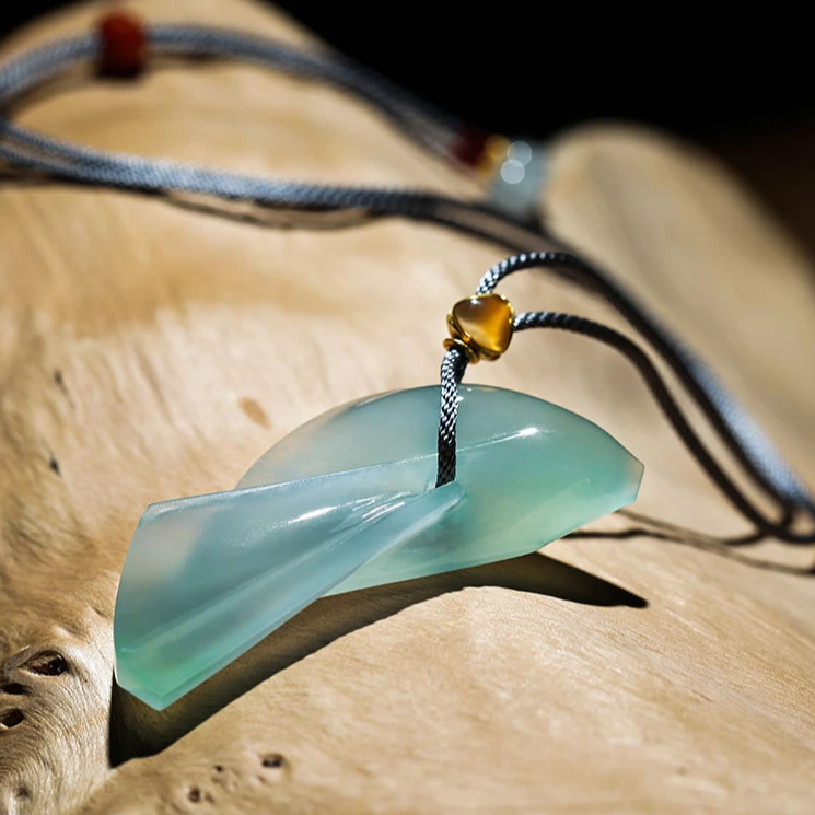 【庄家翡翠】方圆之内 天然翡翠挂件雕刻翡翠吊坠项饰定制收藏送礼