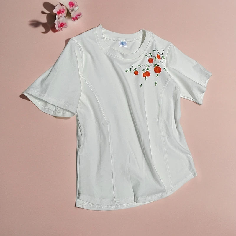 梵依缘原创设计手绘如念百搭时尚多色可选T恤特价款