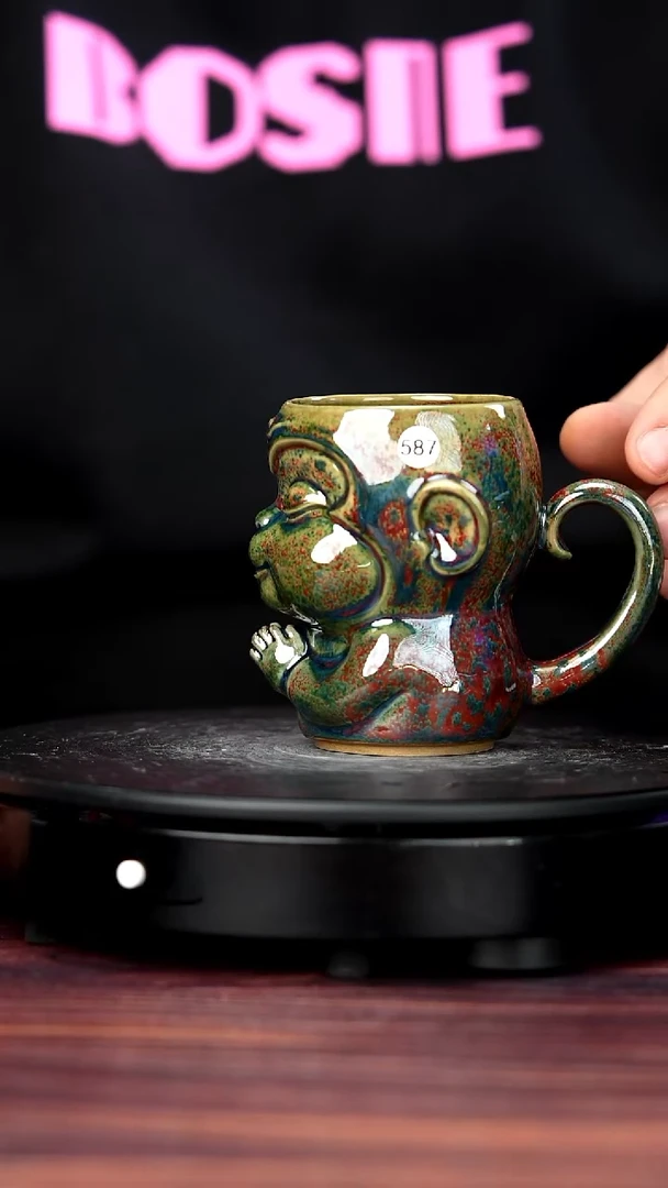 杯子瓷587#于大鹏一级品原矿钧瓷大圣杯