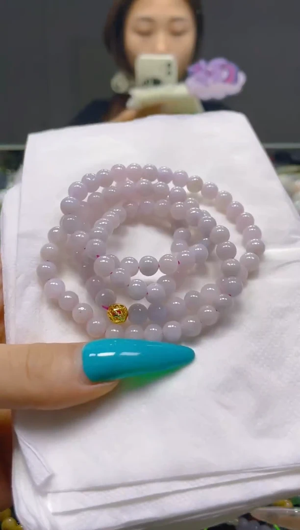 颈饰未镶嵌翡翠5MM/W/翡翠A货，一件也是批发价