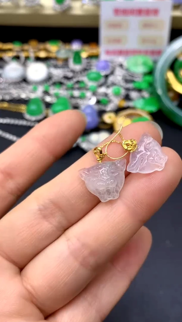 18K金镶嵌翡翠耳饰42-中国好珍宝