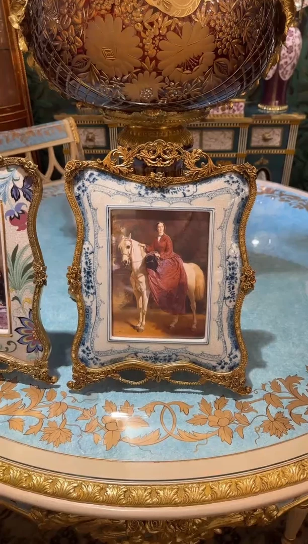 陶瓷路****包凤凰美居彩绘青花相框