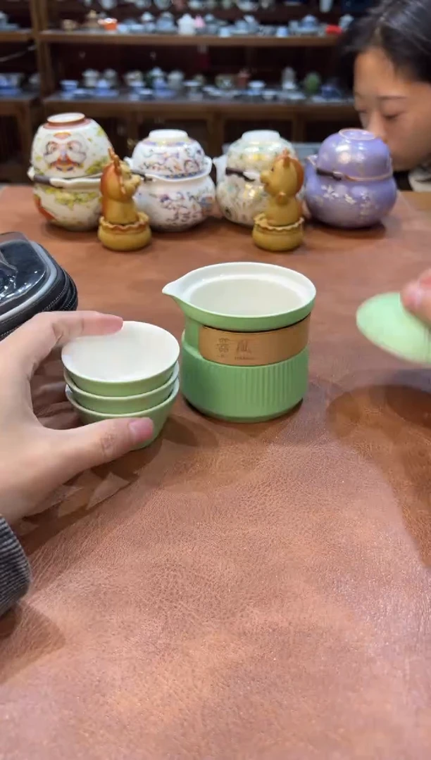 真的很便宜会开片的旅行茶具