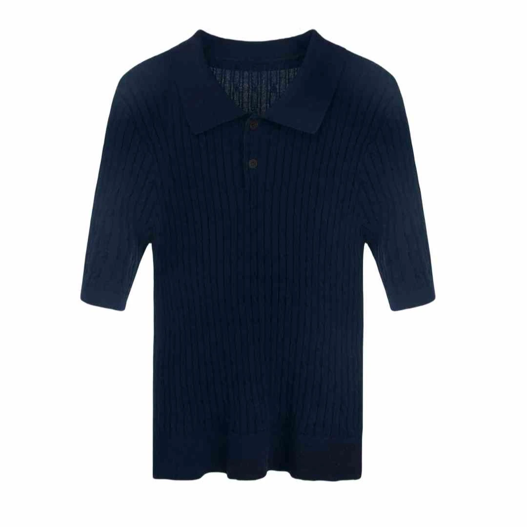 【直播专属】夏季经典POLO领女装短袖半开衫上衣51A010218