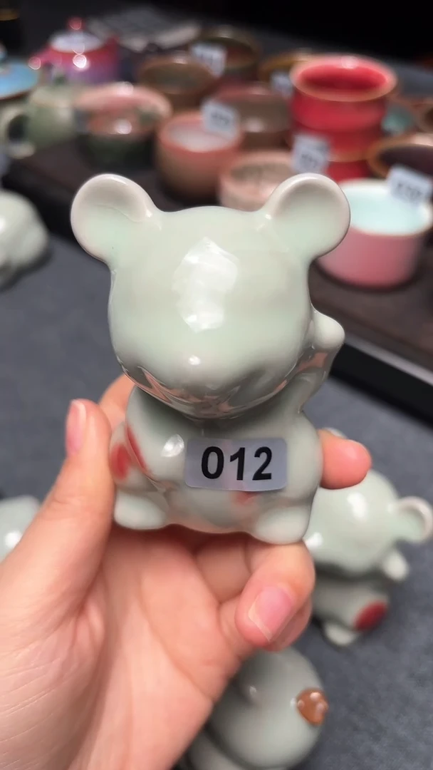 【闪购商品】钧瓷茶宠   可爱米老鼠