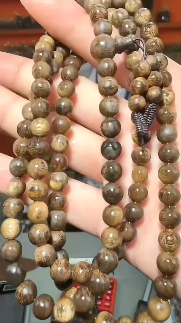 沉香手串53号沉水尖峰岭38g0.8多样性发一