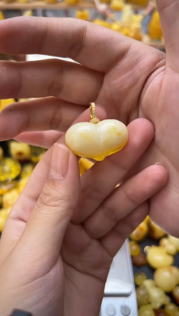 琥珀银S925镶嵌珠宝奇石094琥珀蜜蜡微瑕