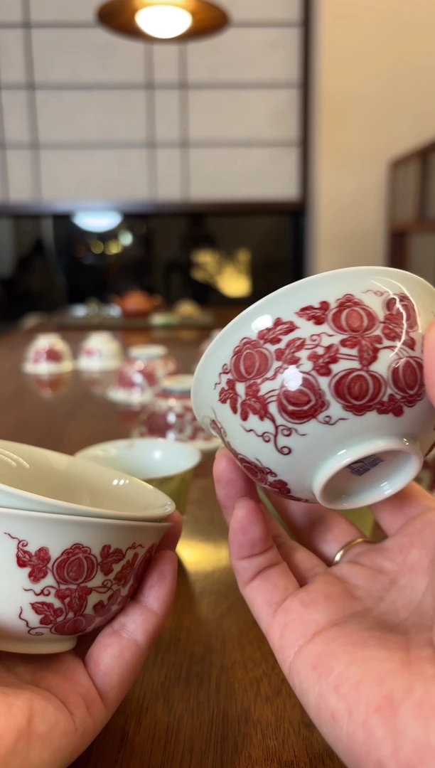 瓜碟釉里红福利发货