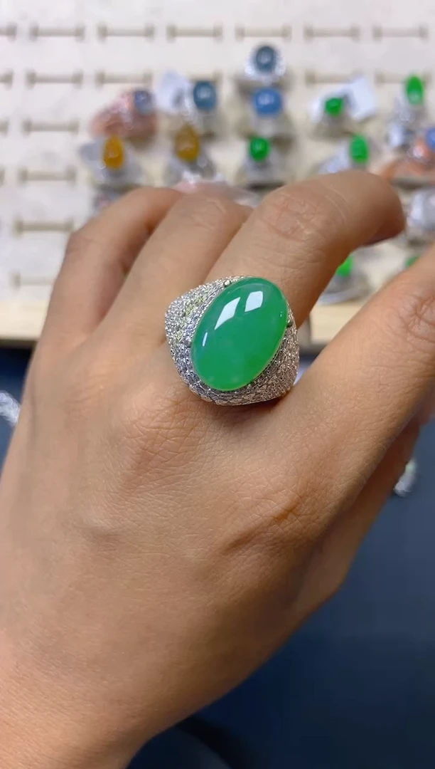 未镶嵌定制翡翠天然翡翠蛋面96