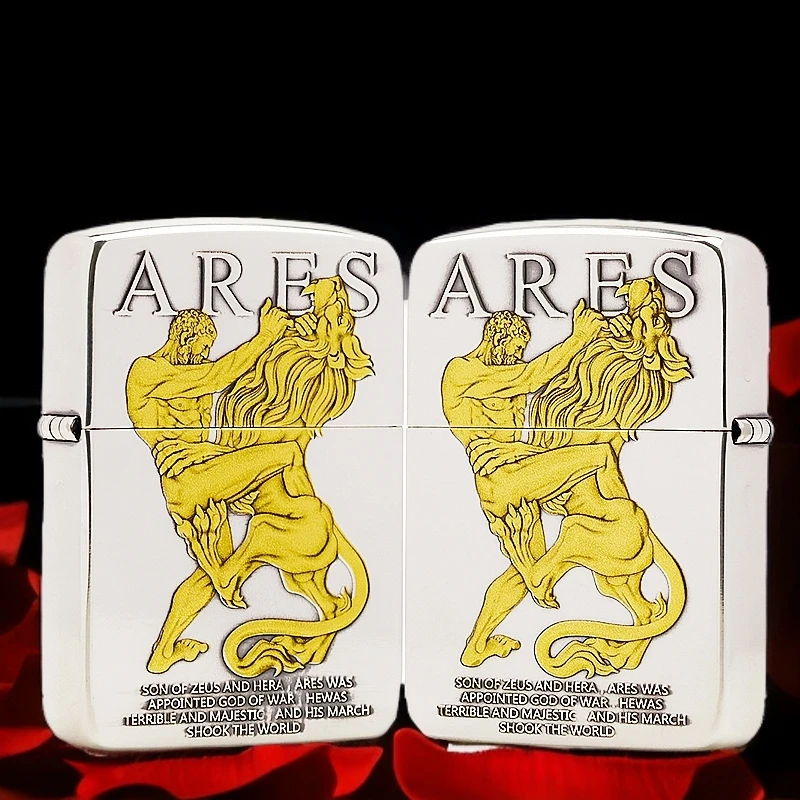 ZIPPO/之宝镀银鎏金【1941军机双面战神】正品煤油打火机KF-FD