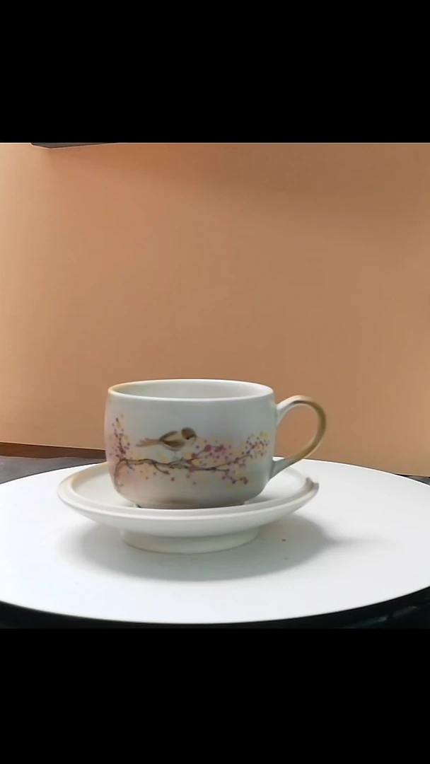 咖啡杯柴烧喜上眉梢咖啡杯礼盒装