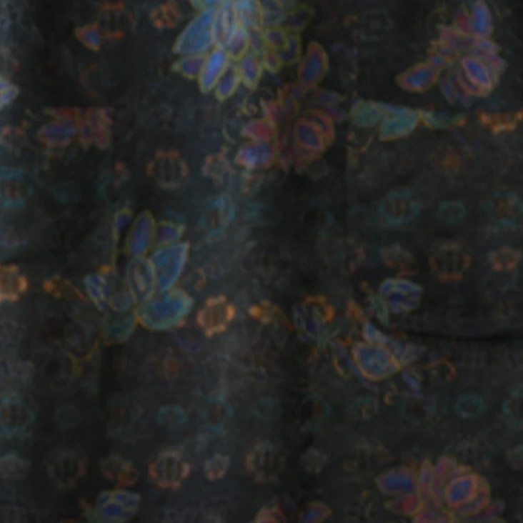 芹 新中式风珐琅蓝莲花连衣裙 L 227524-1