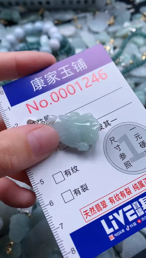 翡翠未镶嵌吊坠(不含链)1246