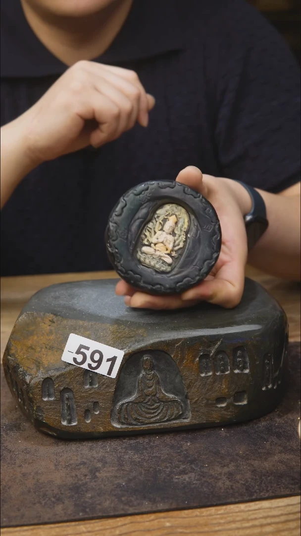 甘石陶艺麻线鼓款591