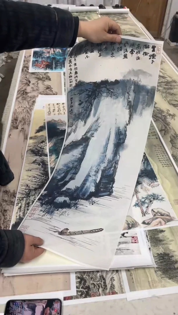 62 张大千山水 微喷复刻