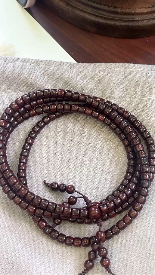 檀香紫檀（小叶紫檀）手串/手链5x6mm爆星108颗