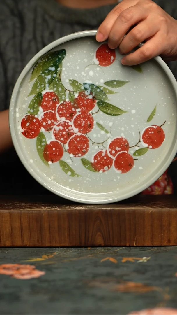 瓷片釉下彩手工手绘同款陶器