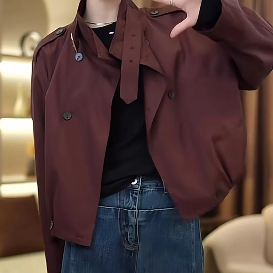 【艾萱萱】63206款欧货短款工装风短外套女 约58