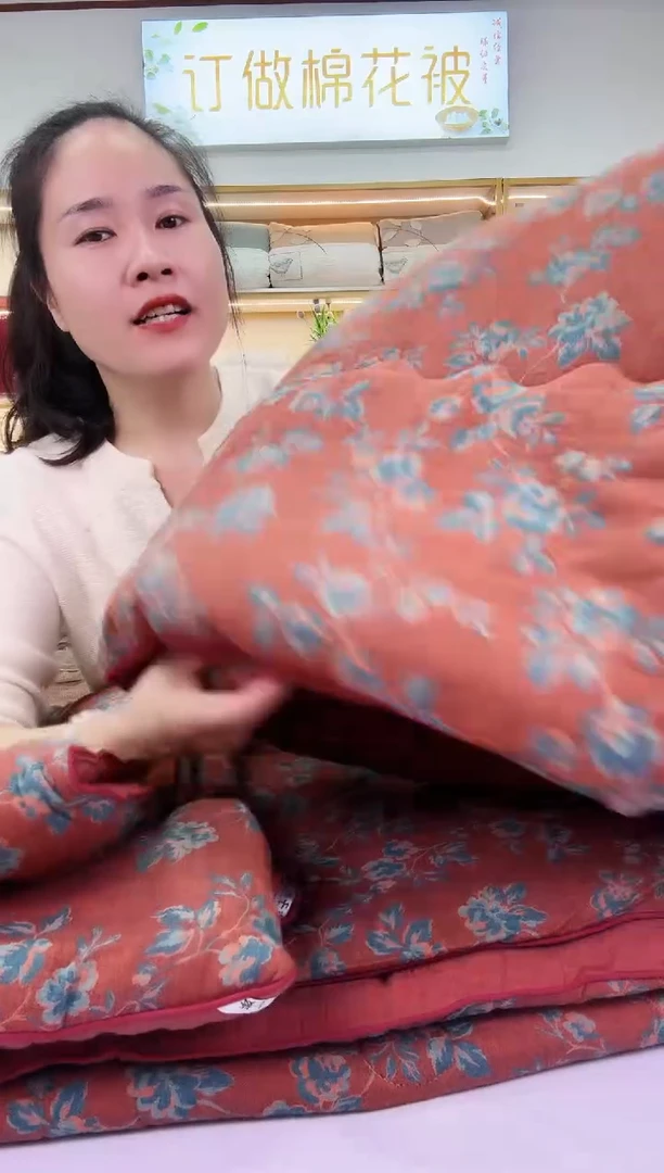 棉外贸双层纱秋冬大豆被
