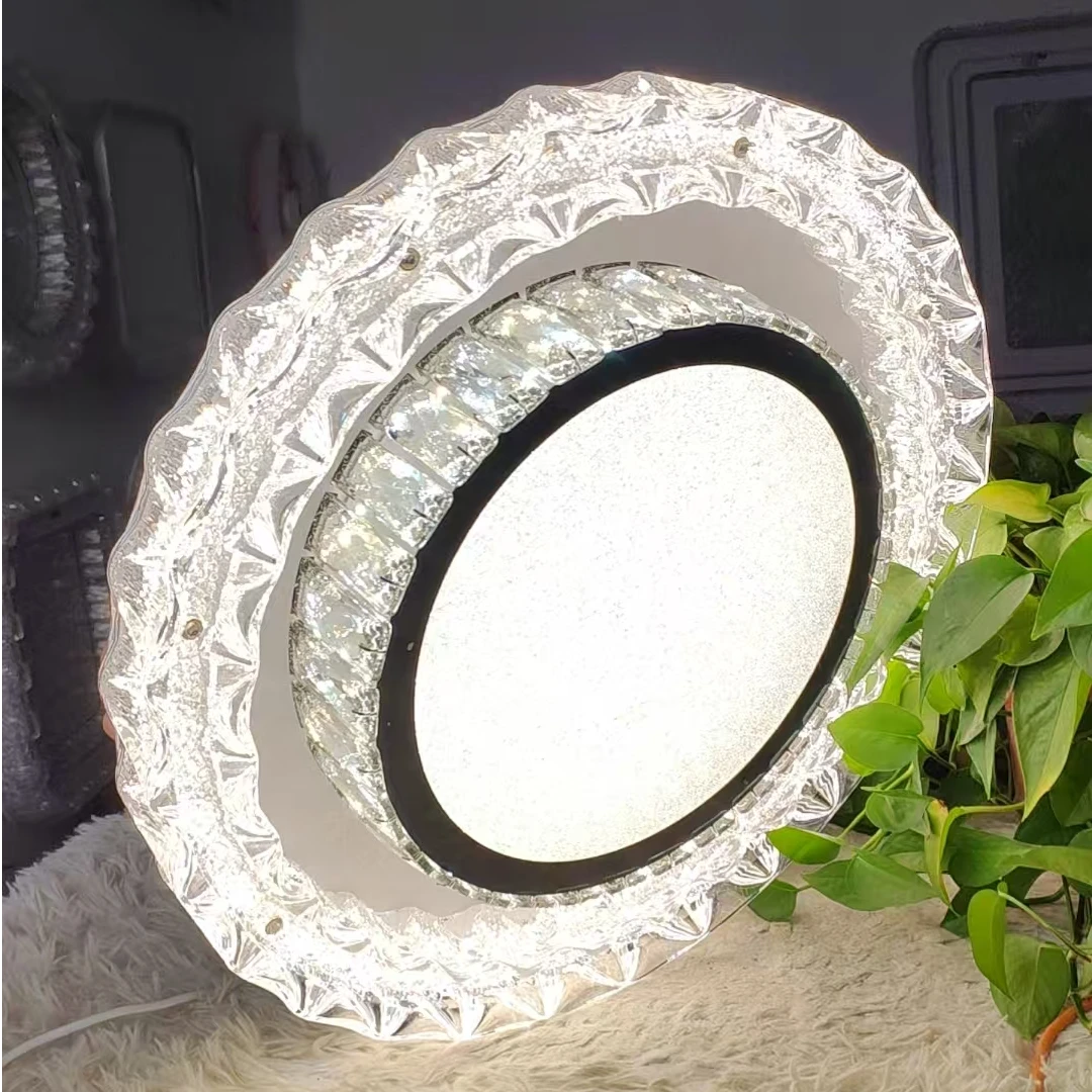 卧室书房水晶工艺节能客厅吸顶灯轻奢孔灯走廊灯