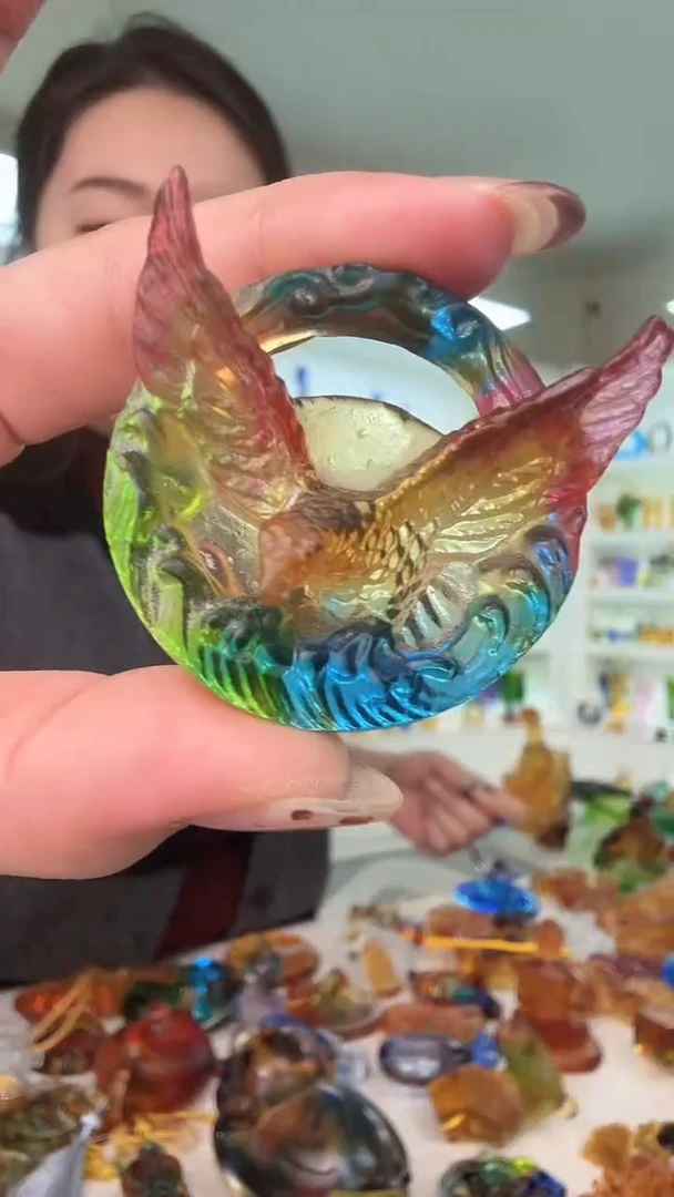 手工艺品琉璃大展鸿图