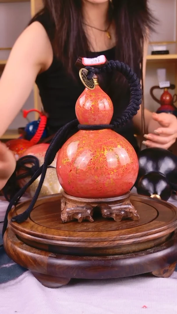 136大漆工艺酒葫芦，买葫芦就是买福禄