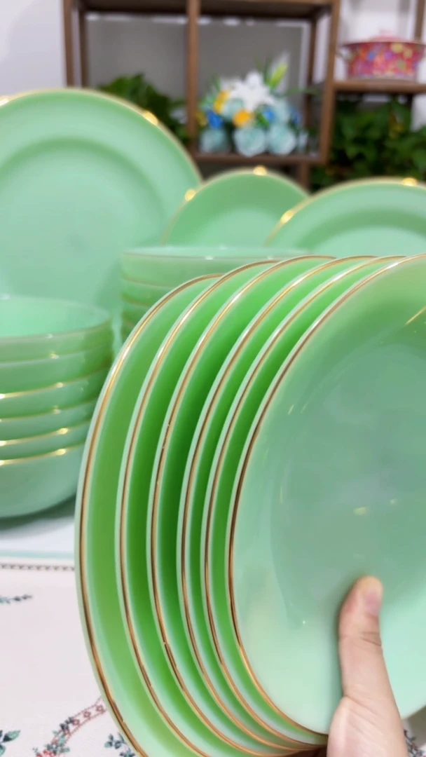 瓷      8英寸深盘6个  玉瓷【贝美】